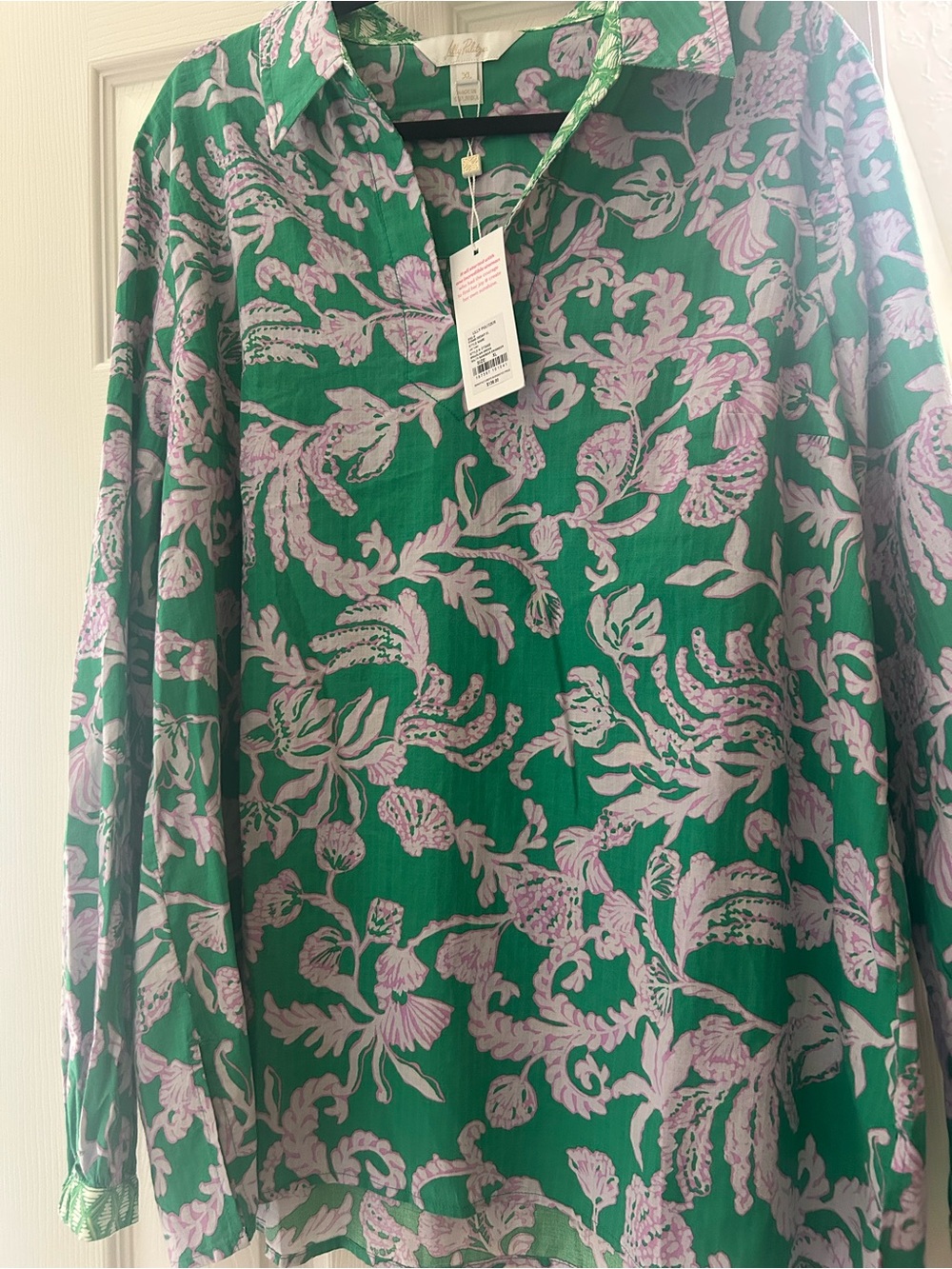 NWT Lilly Pulitzer Jae Tunic green XL - Picture 3 of 6